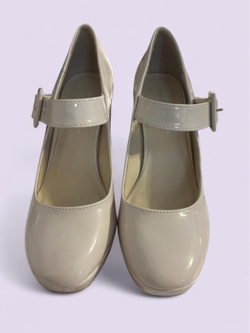 Madden Girl Patent Mary Jane Pumps in Pinkish Cream